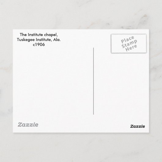 De kapel, Tuskegee Institute, Ala. c1906 Briefkaart (Achterkant)