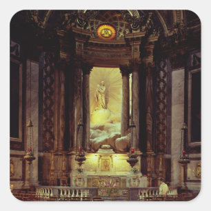 De kapel van de Maagd, 1770's (foto) Vierkante Sticker