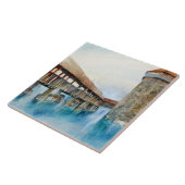 De Kapelbrug in Luzern (Zwitserland) Tegeltje (Zijkant)