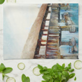 De Kapelbrug in Luzern (Zwitserland) Theedoek (Gevouwen)