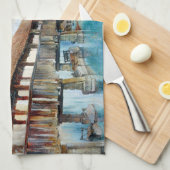 De Kapelbrug in Luzern (Zwitserland) Theedoek (Quarter Fold)