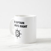 De kapitein heeft altijd de juiste koffie-Mok Koffiemok (Voorkant links)