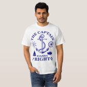De kapitein heeft altijd gelijk - Captain Funny - T-shirt (Voorkant volledig)