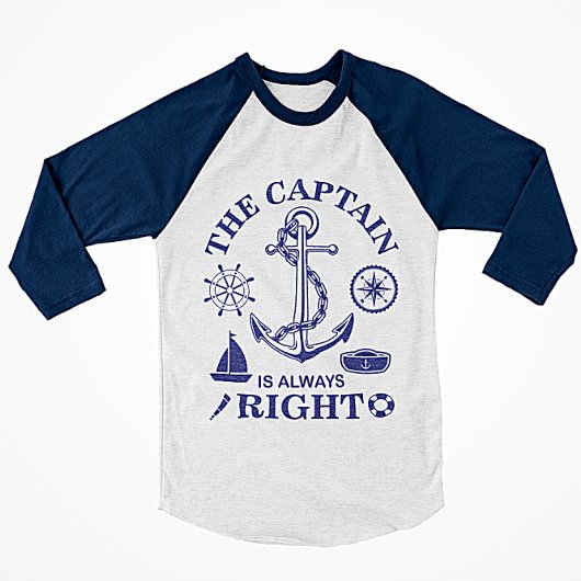 De kapitein heeft altijd gelijk - Captain Funny -  T-shirt