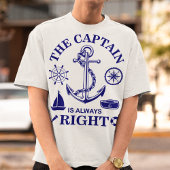 De kapitein heeft altijd gelijk - Captain Funny -  T-shirt