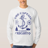 De kapitein heeft altijd gelijk - Captain Funny -  T-shirt (Voorkant)