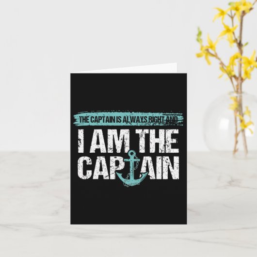 De kapitein heeft altijd gelijk - Fun Boot Captain Kaart (Gele Bloem)