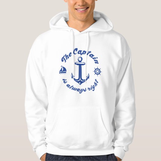 De kapitein heeft altijd gelijk hoodie (Voorkant)