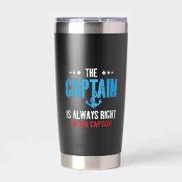 De Kapitein Heeft Altijd Gelijk Ik Ben De Kapitein Geïsoleerde Drinkbeker
