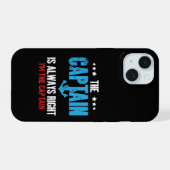 De Kapitein Heeft Altijd Gelijk Ik Ben De Kapitein iPhone 15 Case (Achterkant horizontaal)