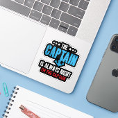 De Kapitein Heeft Altijd Gelijk Im De Kapitein Sticker (Laptop met iPhone)