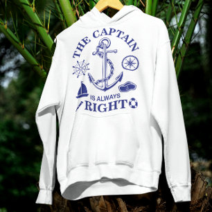 De kapitein heeft altijd gelijk - kapitein Funny - Hoodie