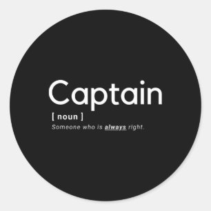 De Kapitein Heeft Altijd Gelijk - Koopvaardij Ronde Sticker