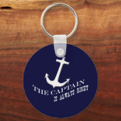 de kapitein heeft altijd gelijk sleutelhanger (Voorkant)