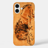 DE KAPITEIN LION LYING DOWN, Antiek sinaasappel, z Case-Mate iPhone Case (Achterkant)