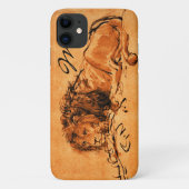 DE KAPITEIN LION LYING DOWN, Oranje, zwart Monogra Case-Mate iPhone Case (Achterkant)