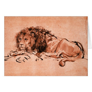 DE KAPITEIN LION LYING DOWN, Roze zwart