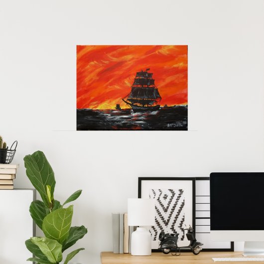 De kapitein poster (Thuiskantoor)