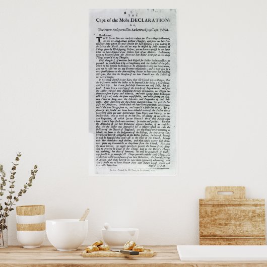 De kapitein van de Mobs Declaration Poster (Keuken)