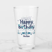 De "Kapitein van het Feest" Persoonlijke Pintglas Glas (Voorkant)