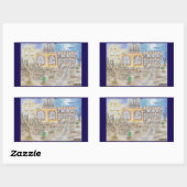 De kapotte fabriek van gedoemde machines rechthoekige sticker (Vel)