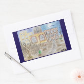 De kapotte fabriek van gedoemde machines rechthoekige sticker (Envelop)