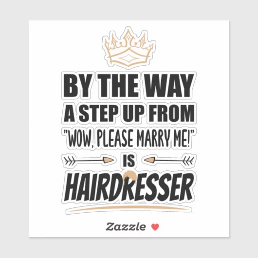 De kapper is de Ultimate in Appeal. Cadeau Sticker (Vel)