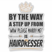 De kapper is de Ultimate in Appeal. Cadeau Sticker (Voorkant)