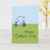 De Kar van het golf - Gepersonaliseerd Wenskaart Kaart (Gele Bloem)