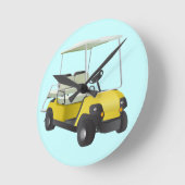 De kar van het golf om muurklok ronde klok (Hoek)