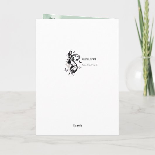 De kar van het moederdag met Chickadees Kaart (Achterkant)