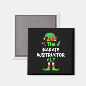 De Karate Instructeur Elf Kerst Matching Pajam Magneet (Voorkant / Achterkant)