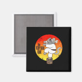 De karate kat (verontruste versie) magneet (Voorkant / Achterkant)