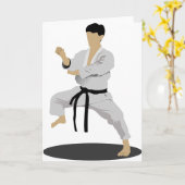 De karate stelt Wenskaarten Kaart (Gele Bloem)