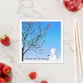 De kardinaal en de Snowman Servet (Insitu)