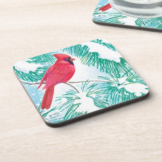 De kardinaal - onderzetter (Linkerzijde)