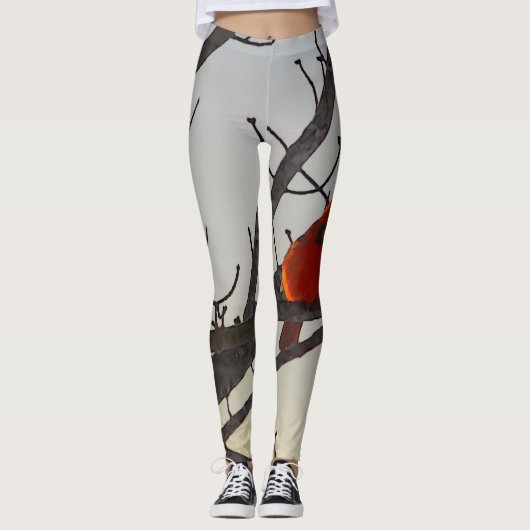De kardinaal 's ochtends leggings (Voorkant)