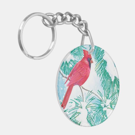 De kardinaal - sleutelhanger (Voorkant Links)