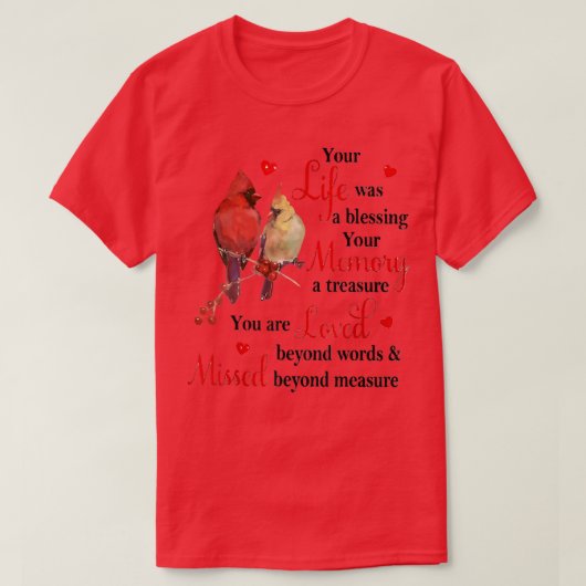 De kardinaal van je leven was een zegeltje van je t-shirt (Design voorkant)