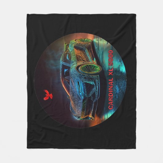 De kardinaal XL5000 Elite sportwagen Fleece Deken (Voorkant)