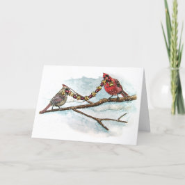 De Kardinalen van Kerstmis Feestdagen Kaart
