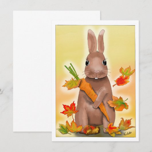 DE Karte Hase im Herbst (Voorkant / Achterkant)