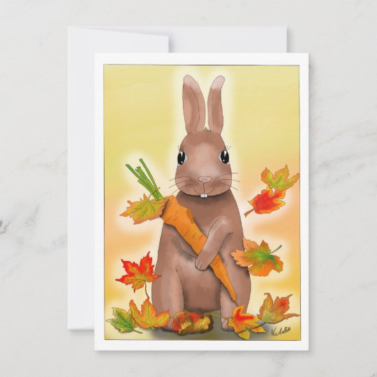 DE Karte Hase im Herbst (Voorkant)