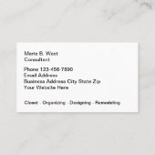 De kast organiseert en de Dienst Visitekaartje van (Achterkant)