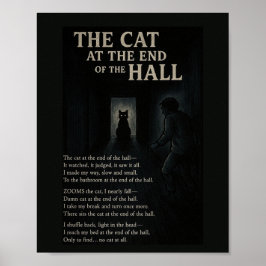 De kat aan het einde van het Hall Poster