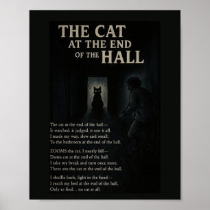 De kat aan het einde van het Hall Poster