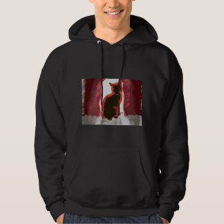 De kat achter het gordijn (alleen kunstversie) hoodie