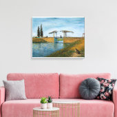 De kat bij de Langlois-brug Canvasprint Canvas Afdruk (Insitu (Woonkamer))