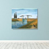 De kat bij de Langlois-brug Canvasprint Canvas Afdruk (Insitu (Houten vloer))