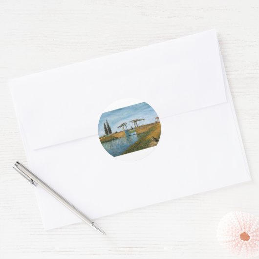 De kat bij de Langlois-brug sticker (Envelop)